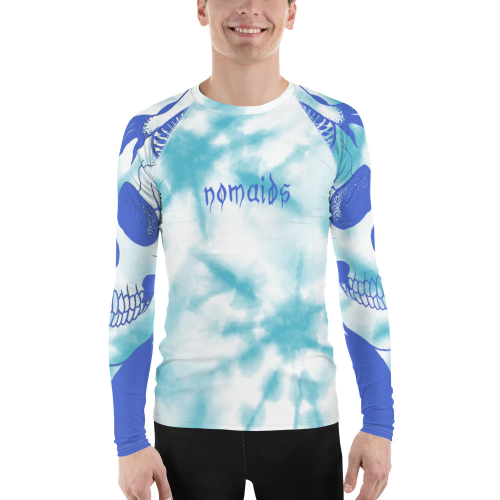 Tie Dye Ocean Blue Rash Guard