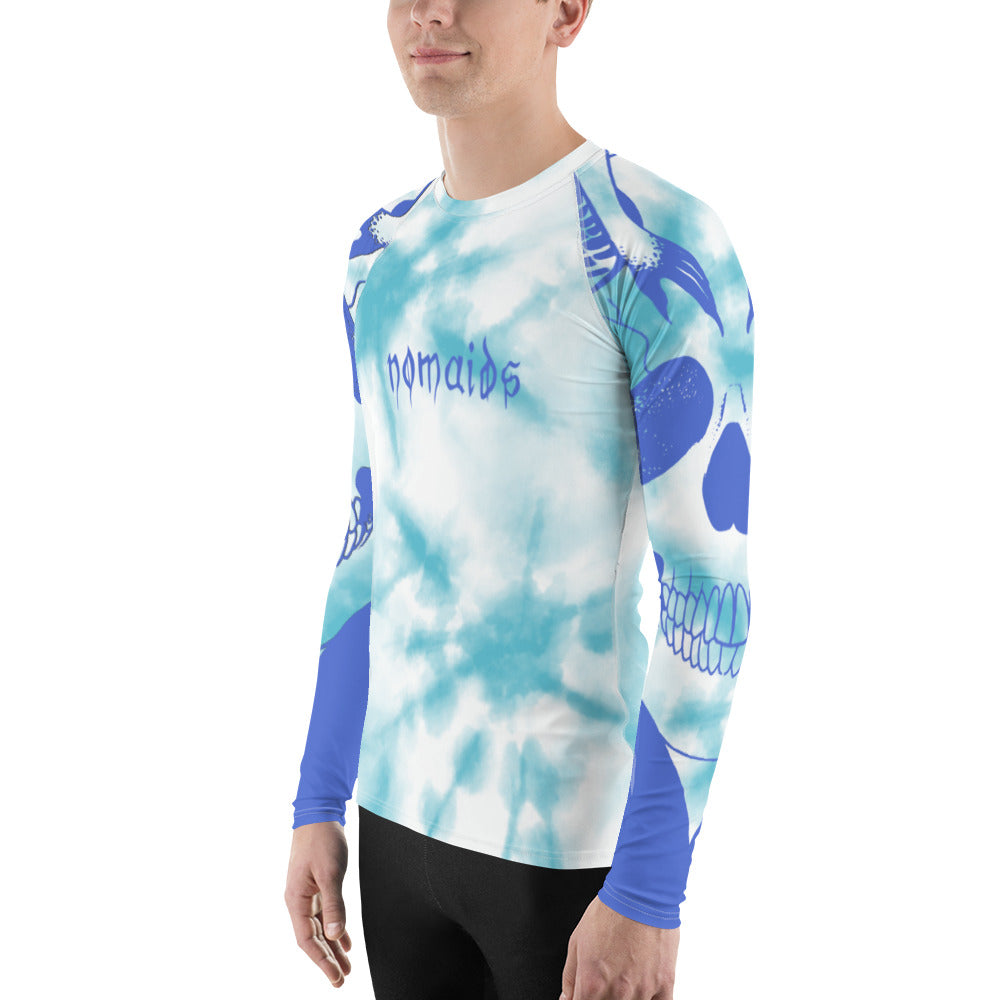 Tie Dye Ocean Blue Rash Guard