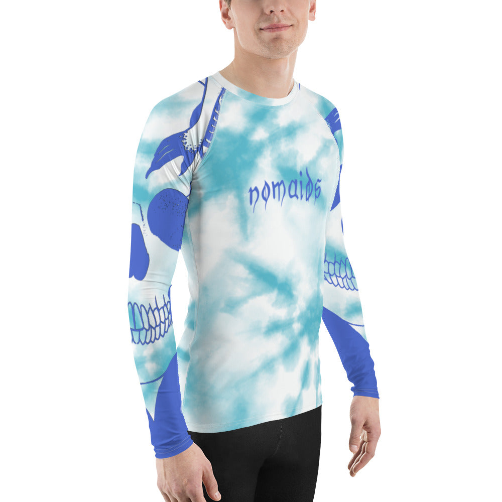Tie Dye Ocean Blue Rash Guard