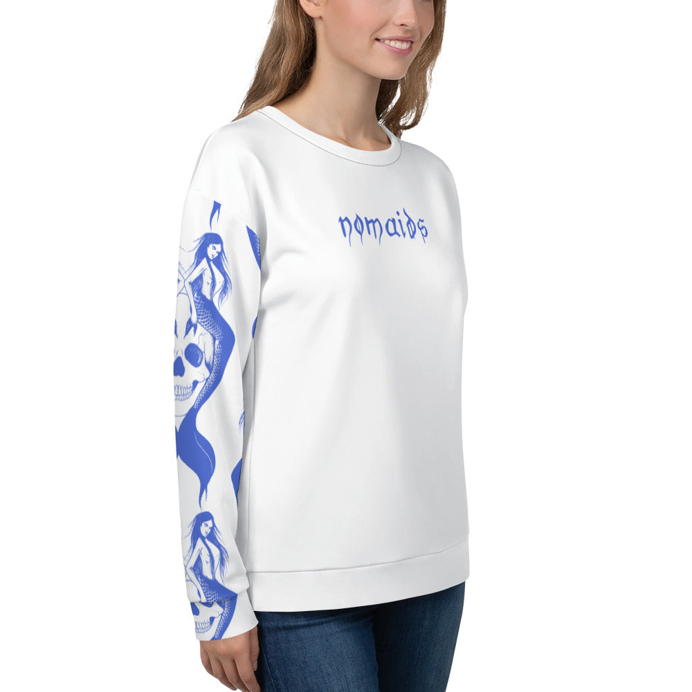Blue sleeves mermaid Crewneck hoodie