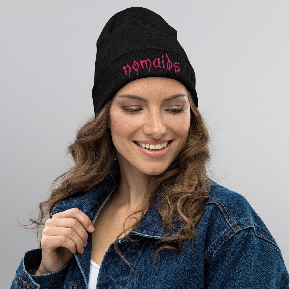 Pink Nomaids ribbed beanie