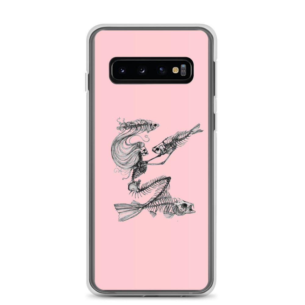 Pink fish bone Samsung Case
