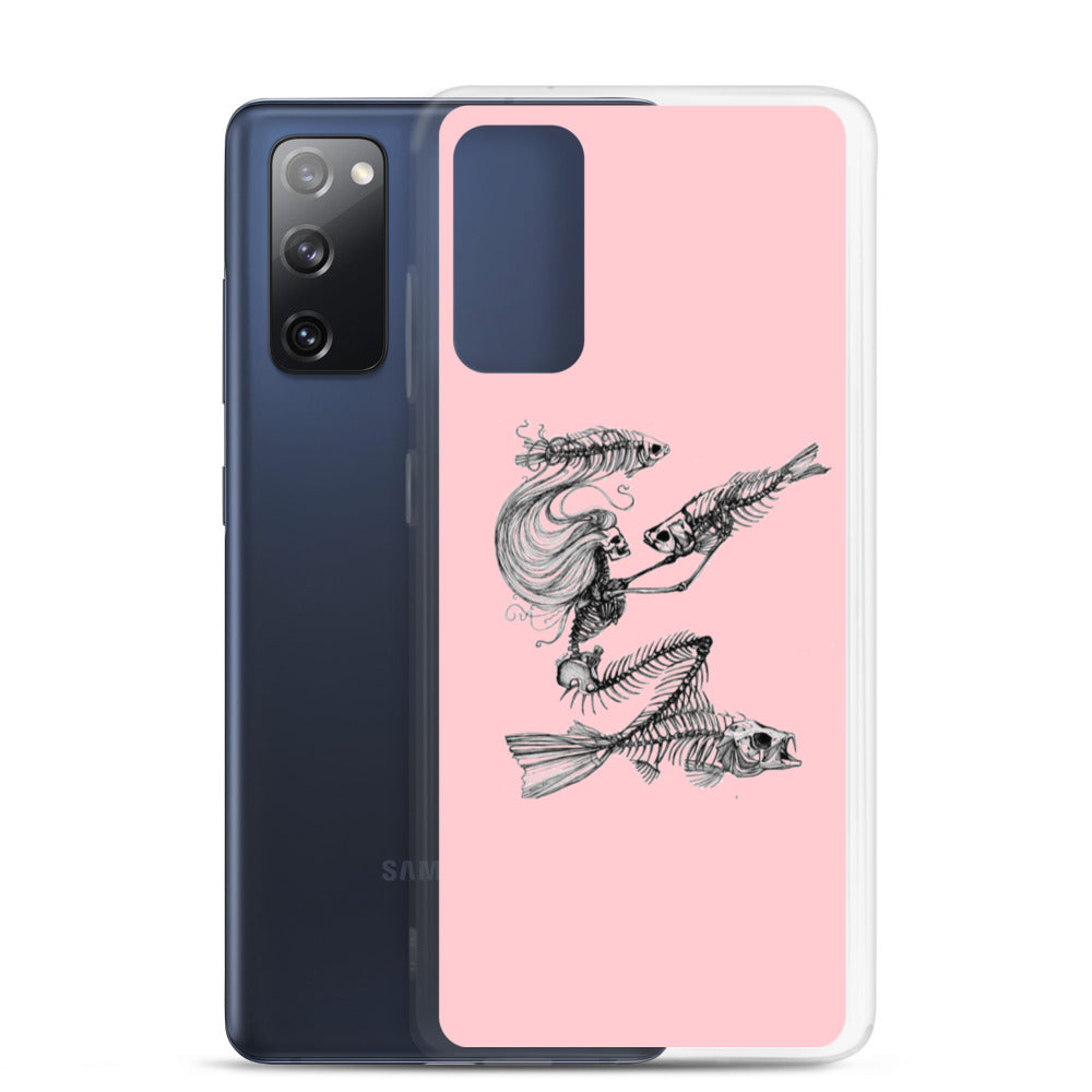 Pink fish bone Samsung Case