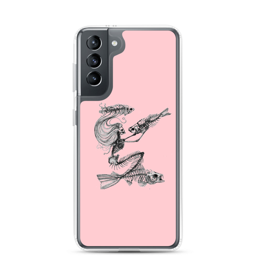 Pink fish bone Samsung Case
