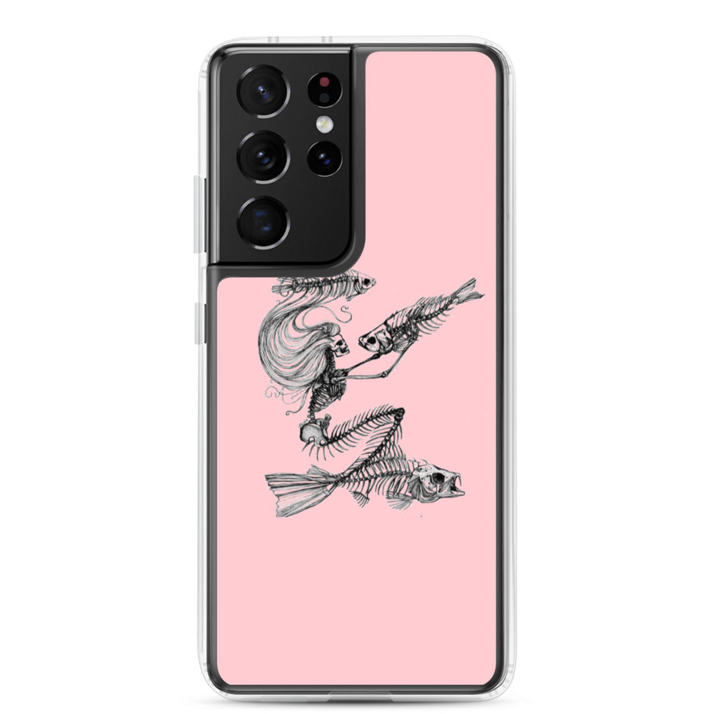 Pink fish bone Samsung Case