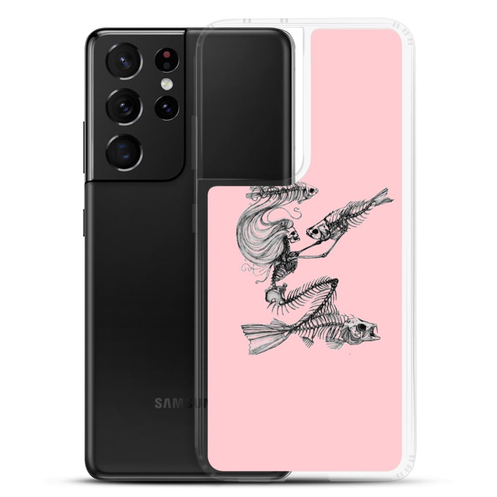 Pink fish bone Samsung Case