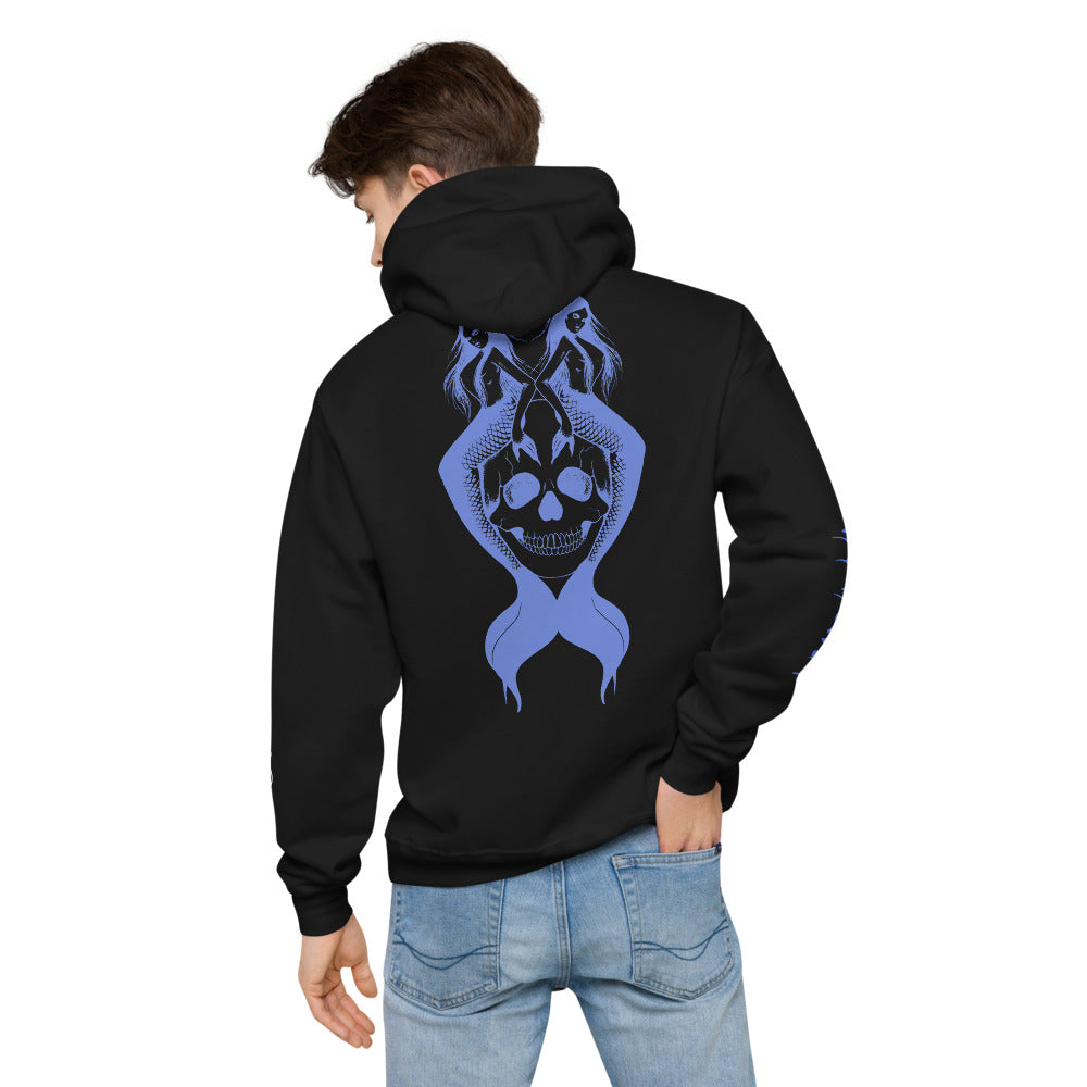 Blue mermaids fleece hoodie