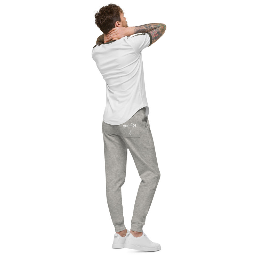 grey and white nomaid Unisex fleece sweatpants