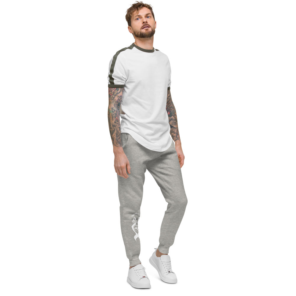 grey and white nomaid Unisex fleece sweatpants