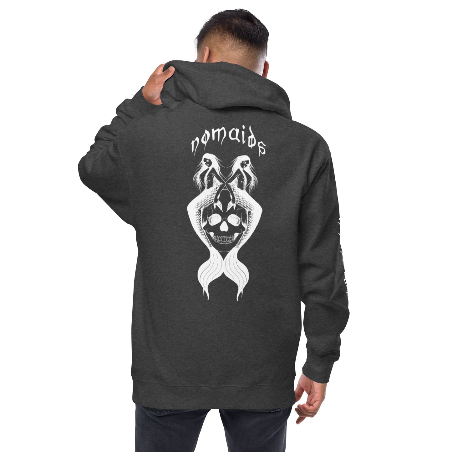 palm tree fleece zip up hoodie
