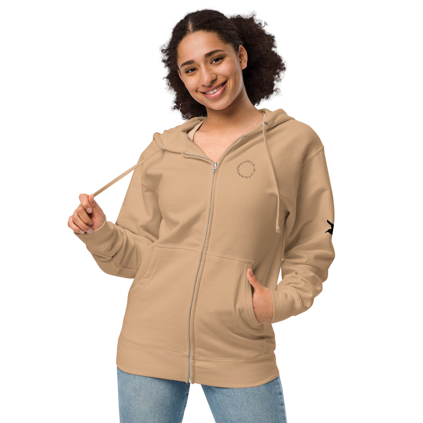 seagull fleece zip up hoodie