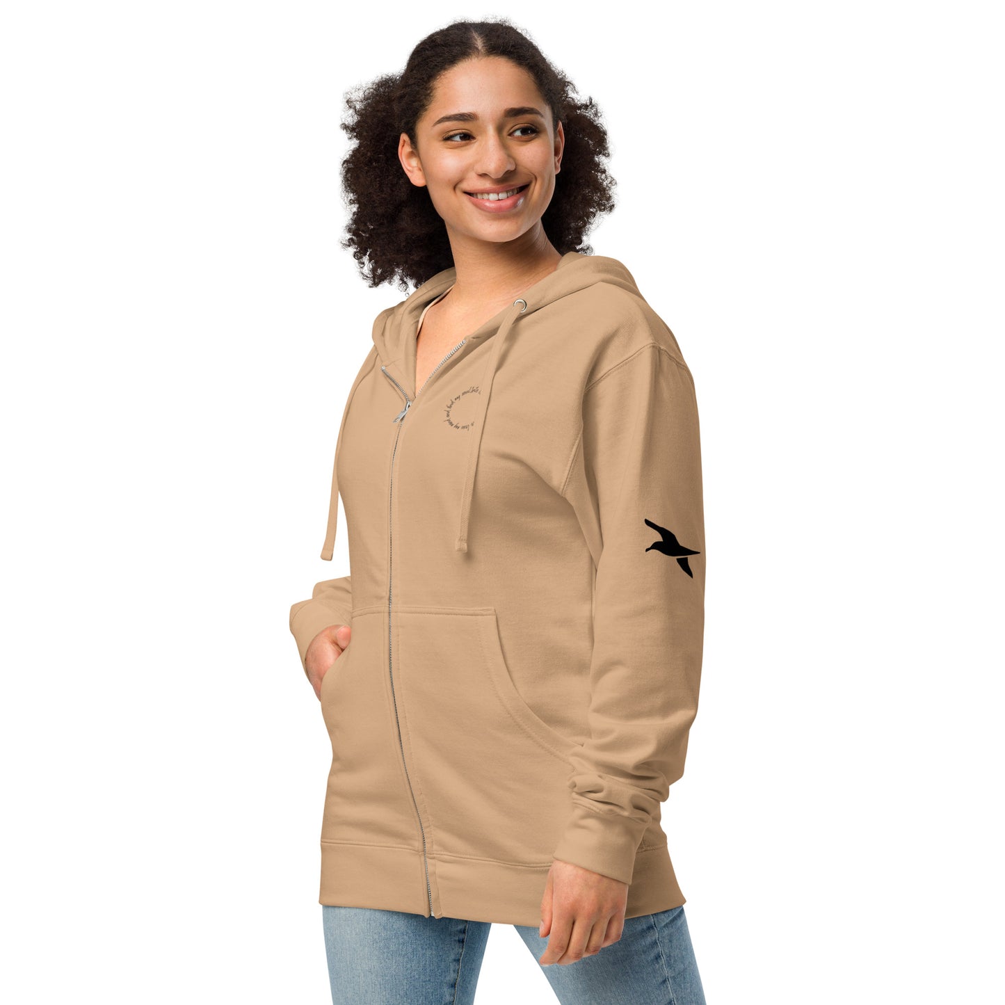 seagull fleece zip up hoodie