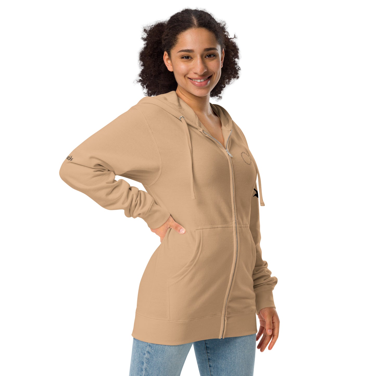 seagull fleece zip up hoodie