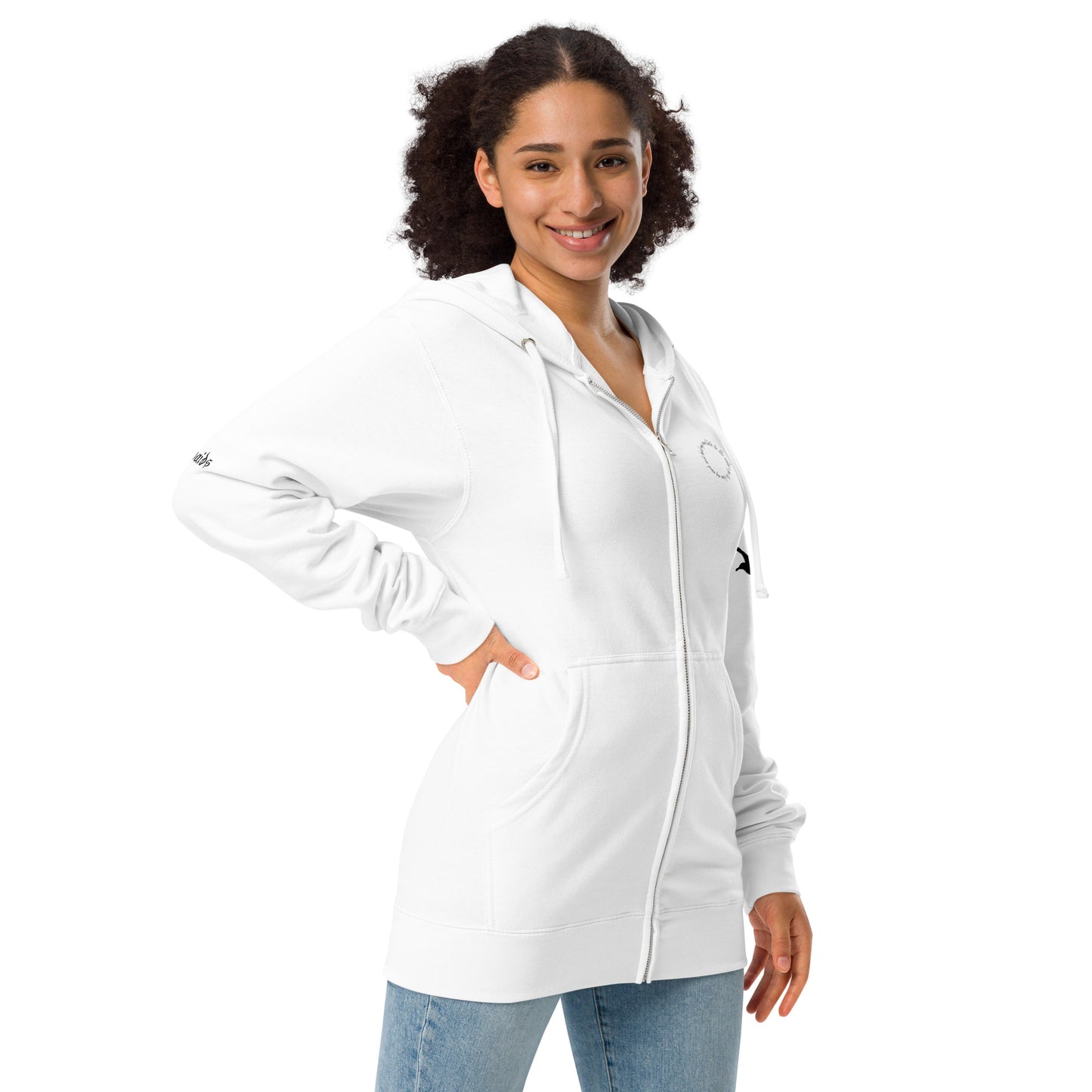 seagull fleece zip up hoodie
