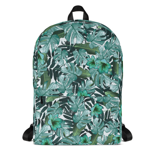 Green_Floral Backpack