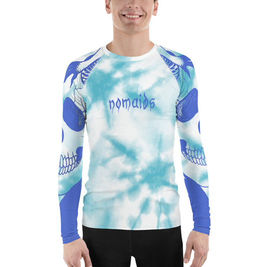 Tie Dye Ocean Blue Rash Guard