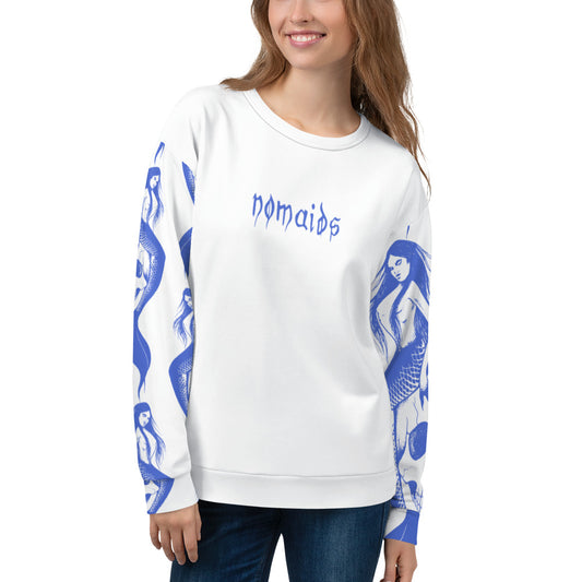 Blue sleeves mermaid Crewneck hoodie