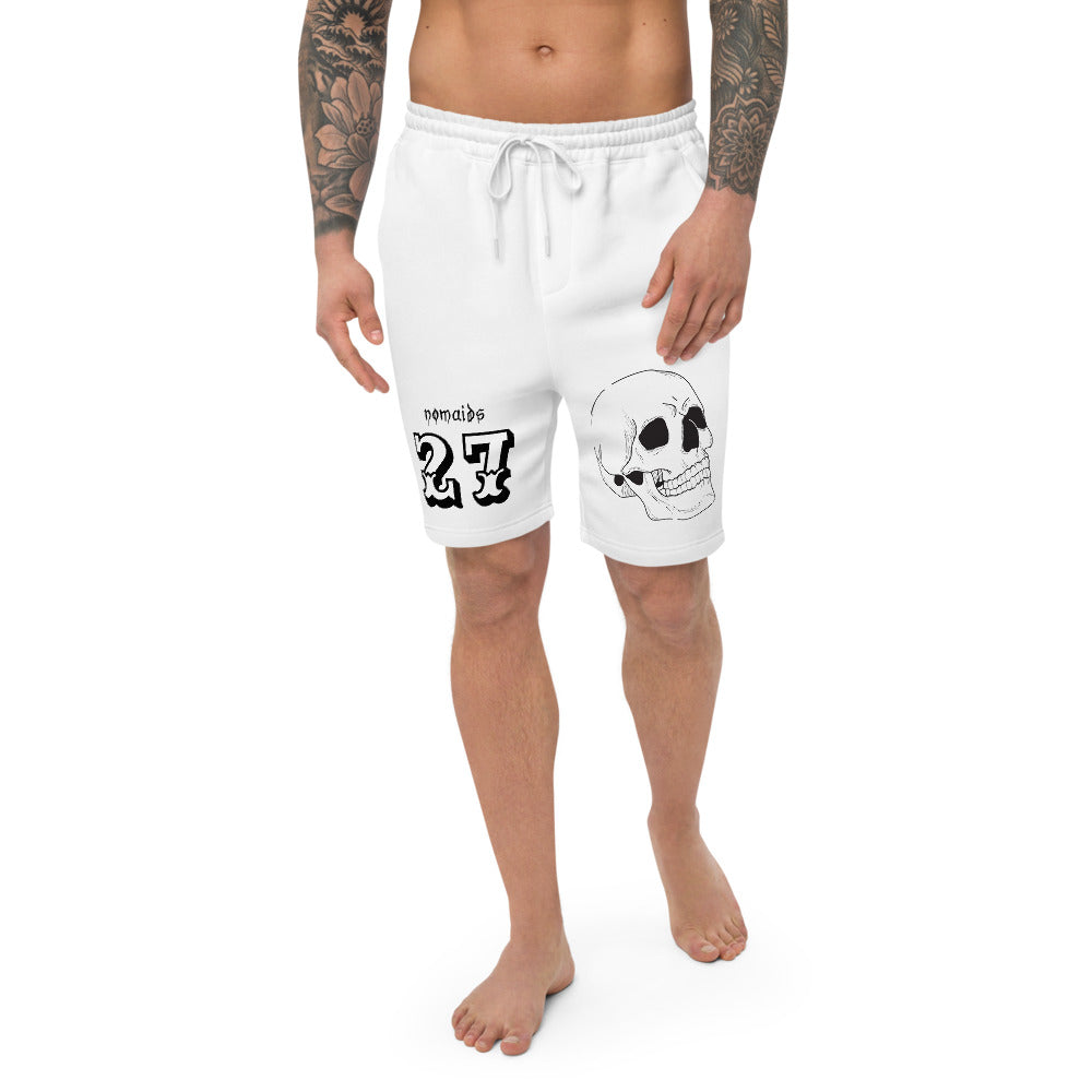 WHITE 27 fleece shorts