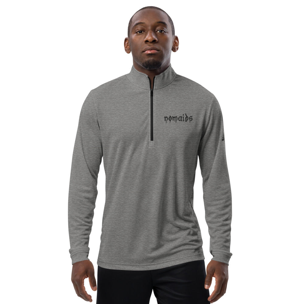 Logo_font_curved Quarter zip pullover