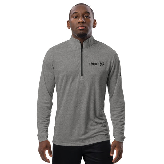 Logo_font_curved Quarter zip pullover