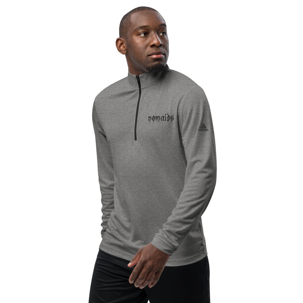 Logo_font_curved Quarter zip pullover