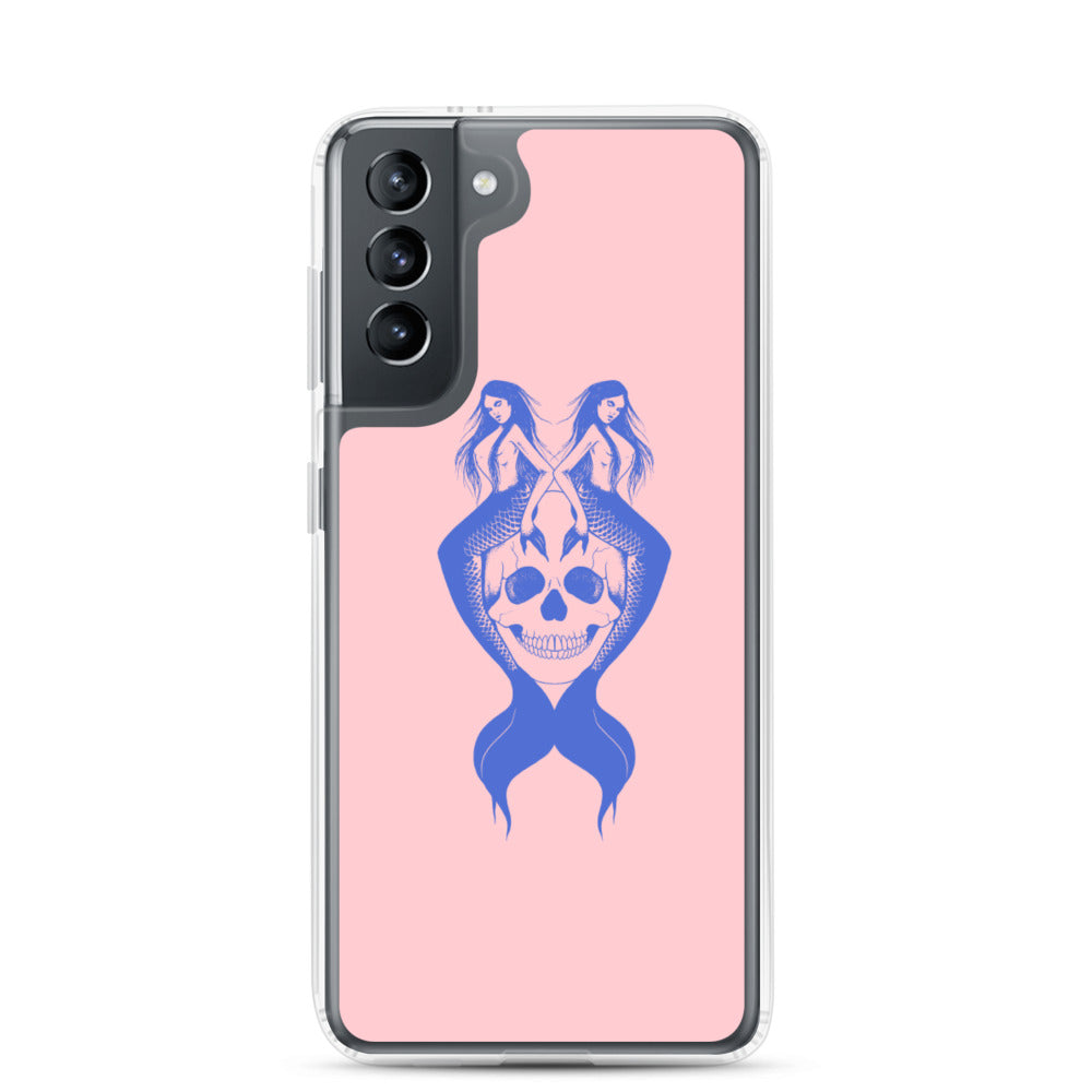 Blue mermaids Pink Samsung Case