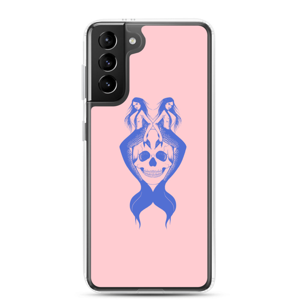 Blue mermaids Pink Samsung Case