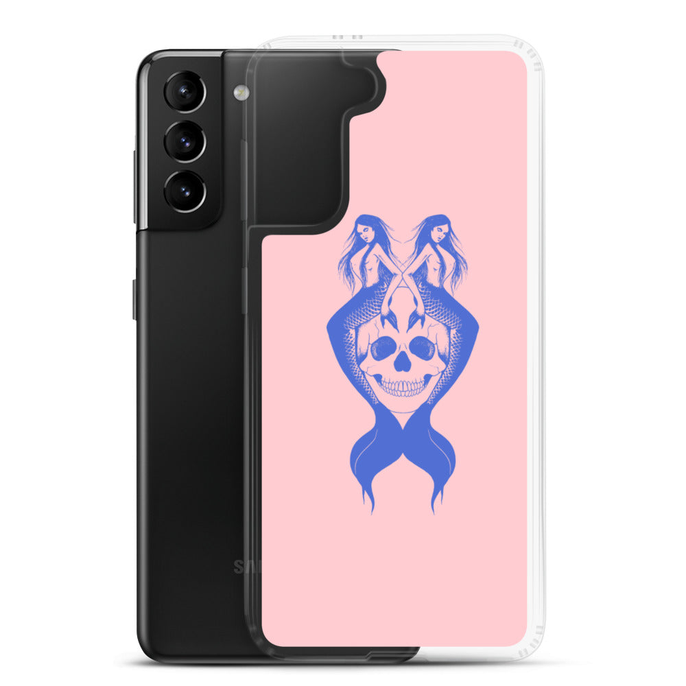 Blue mermaids Pink Samsung Case