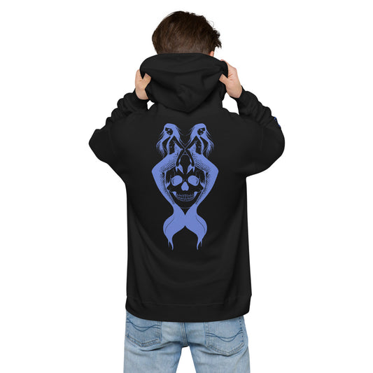 Blue mermaids fleece hoodie