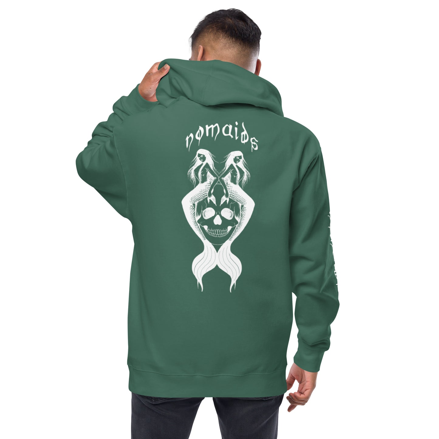 palm tree fleece zip up hoodie