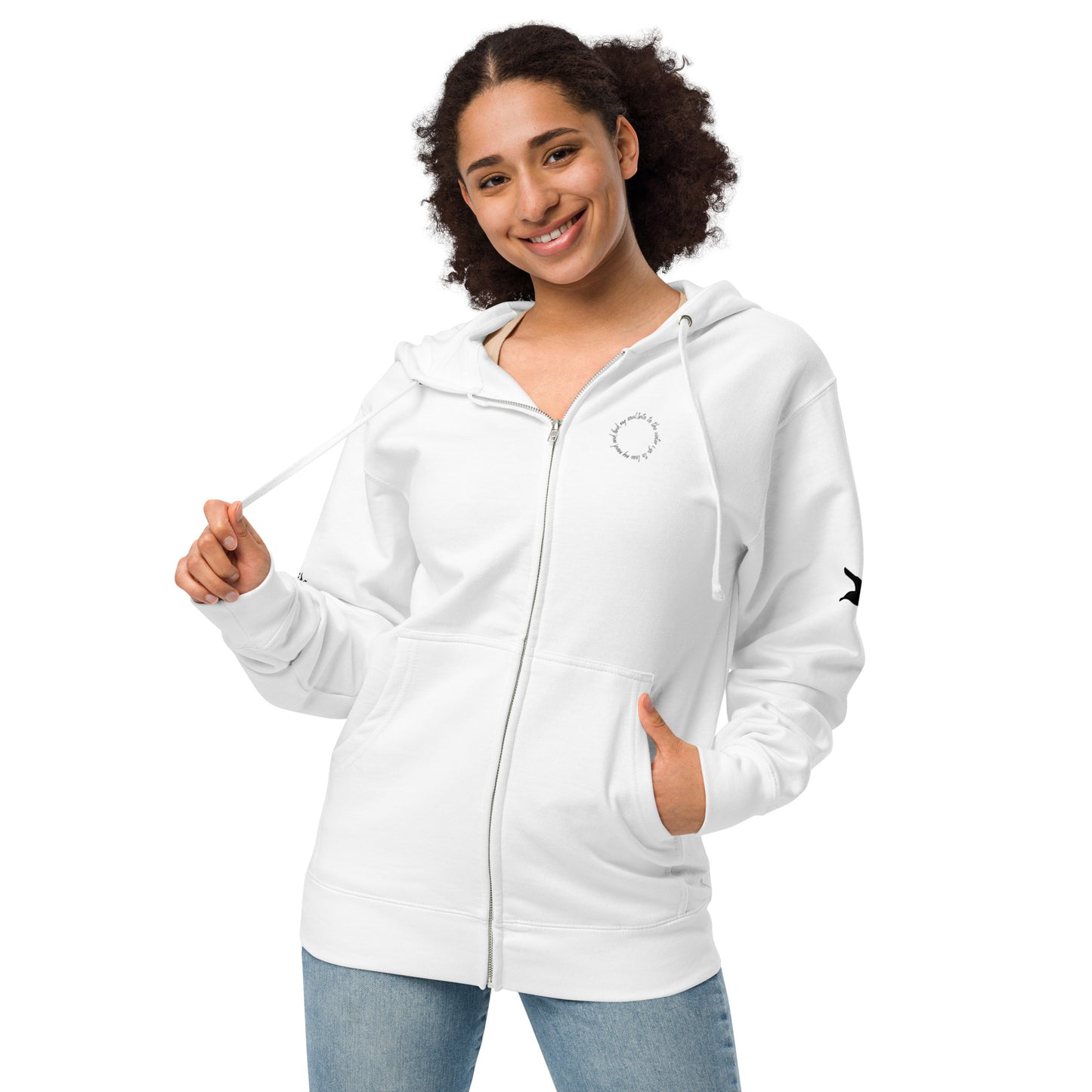 seagull fleece zip up hoodie